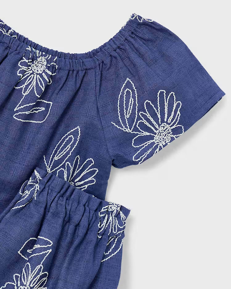 MAYORAL 2PC SKIRT + TEE SET - PORCELAIN