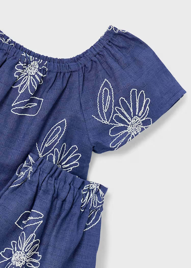 MAYORAL 2PC SKIRT + TEE SET - PORCELAIN