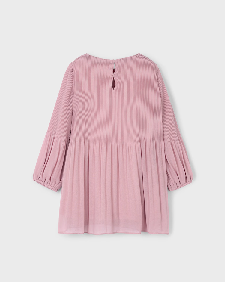 MAYORAL PLEATED CHIFFON DRESS - BLUSH