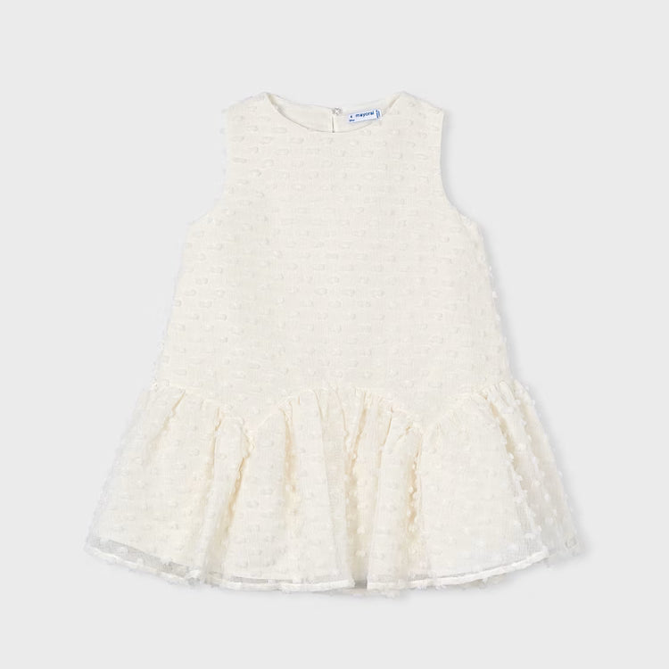 MAYORAL SWISS DOT DRESS - BONE