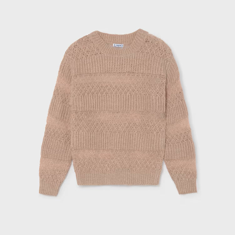 MAYORAL POINTELLE SWEATER - BLUSH