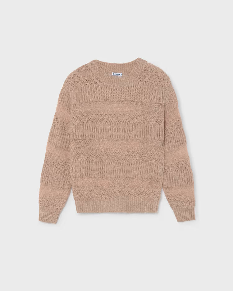 MAYORAL POINTELLE SWEATER - BLUSH