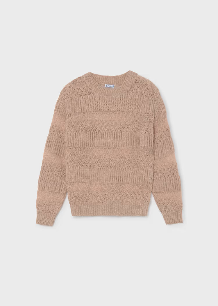 MAYORAL POINTELLE SWEATER - BLUSH
