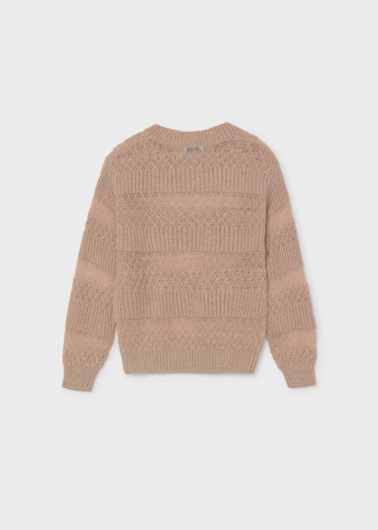 MAYORAL POINTELLE SWEATER - BLUSH