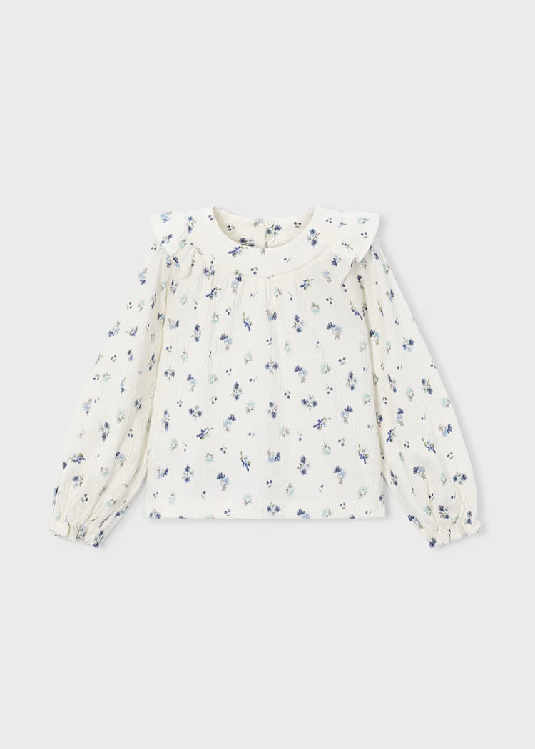 MAYORAL PRINTED BLOUSE - CREAM