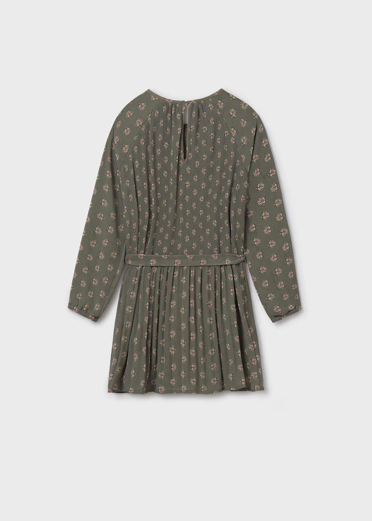 MAYORAL PLEAT DRESS - KHAKI