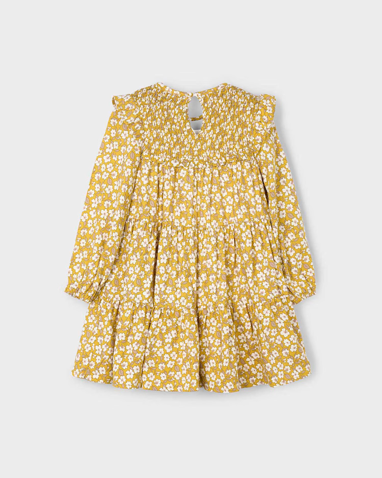 MAYORAL PRINTED DRESS - MUSTARD