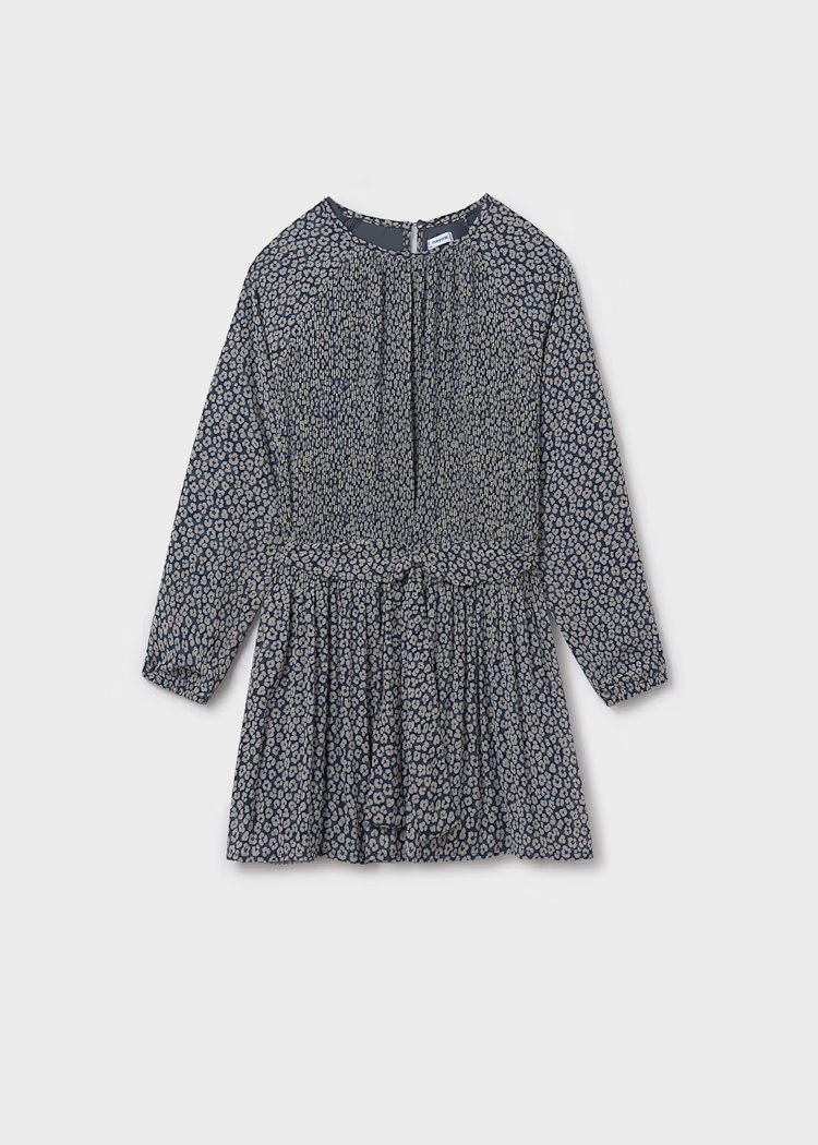 MAYORAL PLEAT DRESS - NAVY