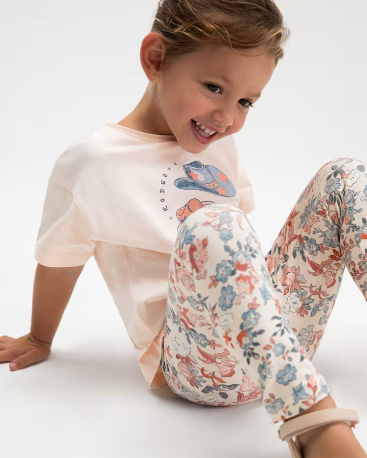 MAYORAL PRINTED LEGGING SET - SALMON