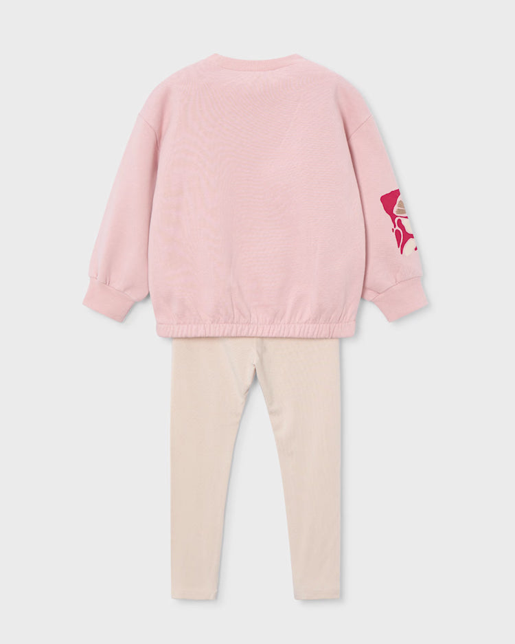 MAYORAL 2PC LEGGING + SWEATSHIRT SET - NUDE