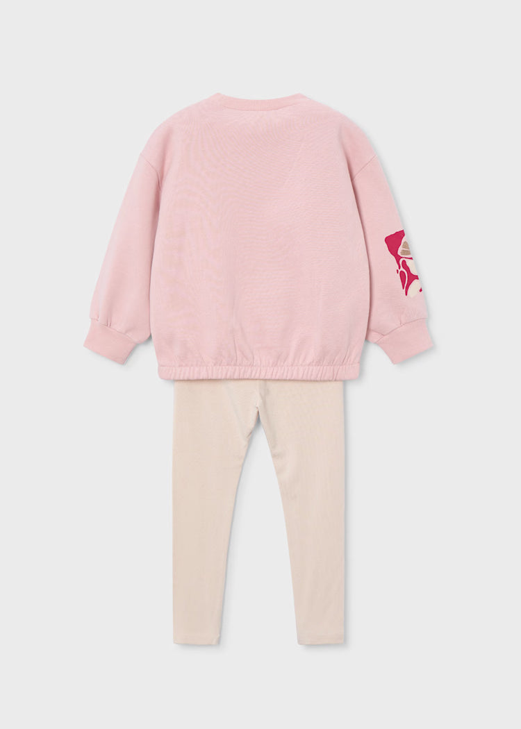 MAYORAL 2PC LEGGING + SWEATSHIRT SET - NUDE