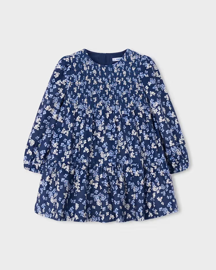 MAYORAL PRINTED DRESS - NAVY