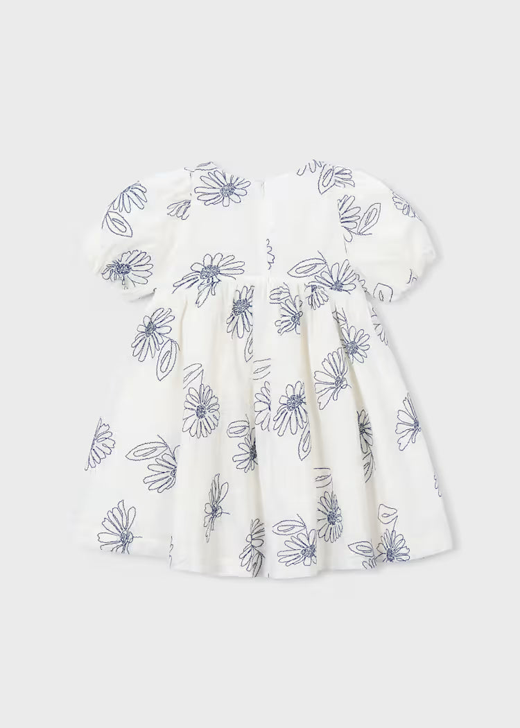 MAYORAL PUFF SLEEVE DRESS - NATURAL