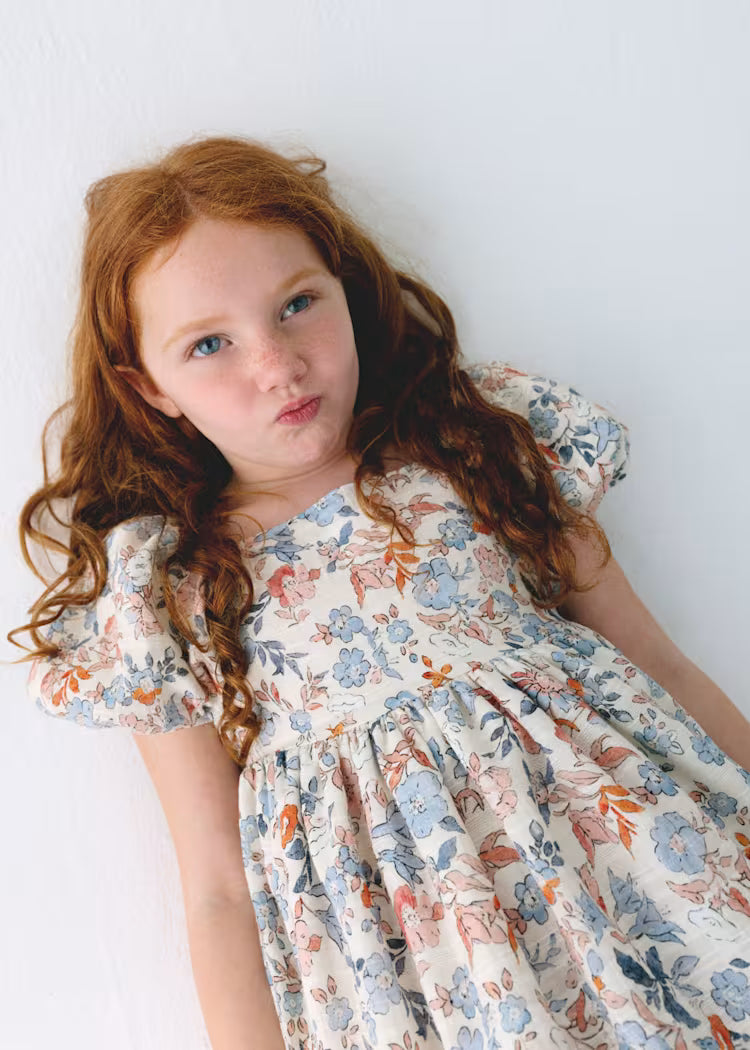 MAYORAL PRINTED DRESS - SALMON