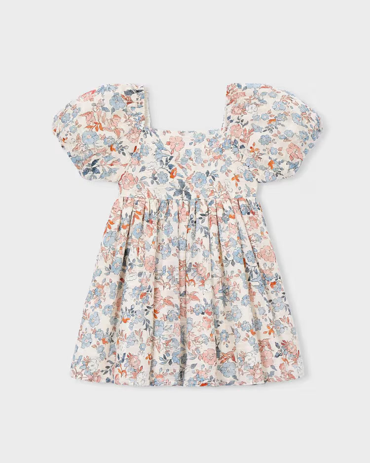 MAYORAL PRINTED DRESS - SALMON