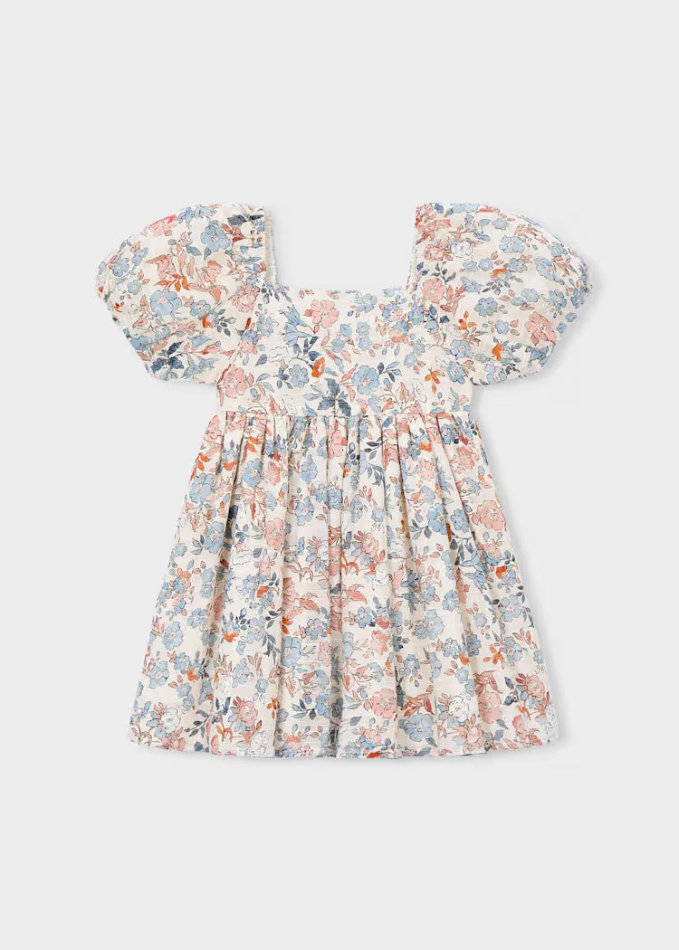 MAYORAL PRINTED DRESS - SALMON