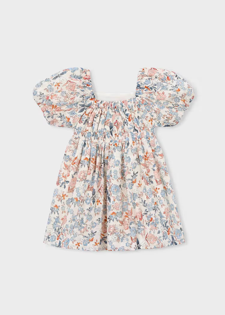 MAYORAL PRINTED DRESS - SALMON