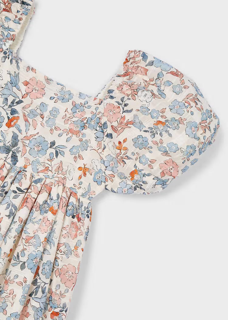 MAYORAL PRINTED DRESS - SALMON