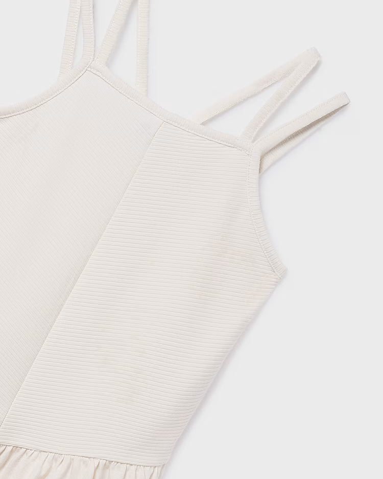 MAYORAL RIBBED DRESS - BONE