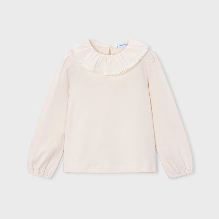 MAYORAL LS RUFFLED NECKLINE - SOY