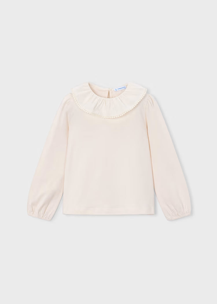 MAYORAL LS RUFFLED NECKLINE - SOY