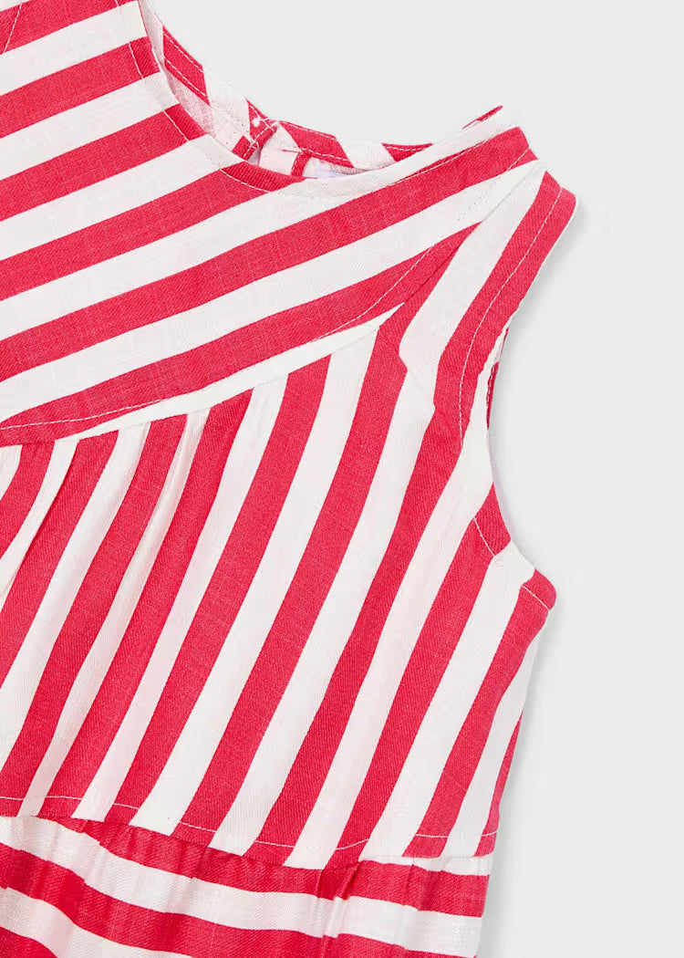 MAYORAL STRIPED DRESS - PERSIMMON