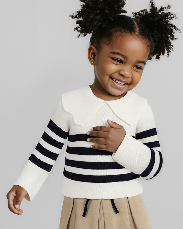 MAYORAL STRIPED SWEATER - IVORY