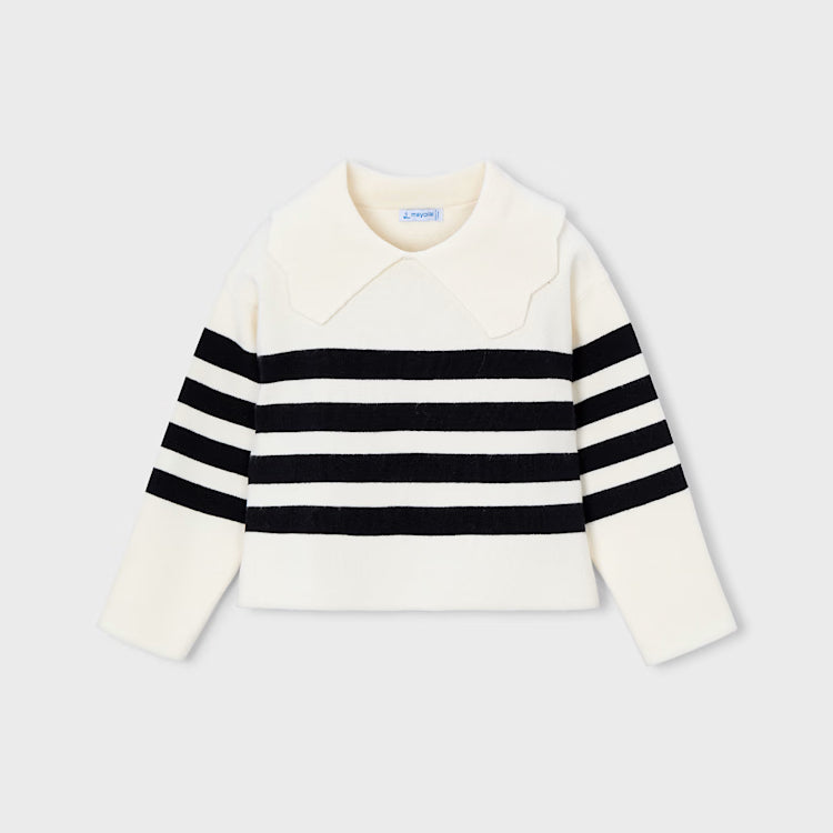 MAYORAL STRIPED SWEATER - IVORY