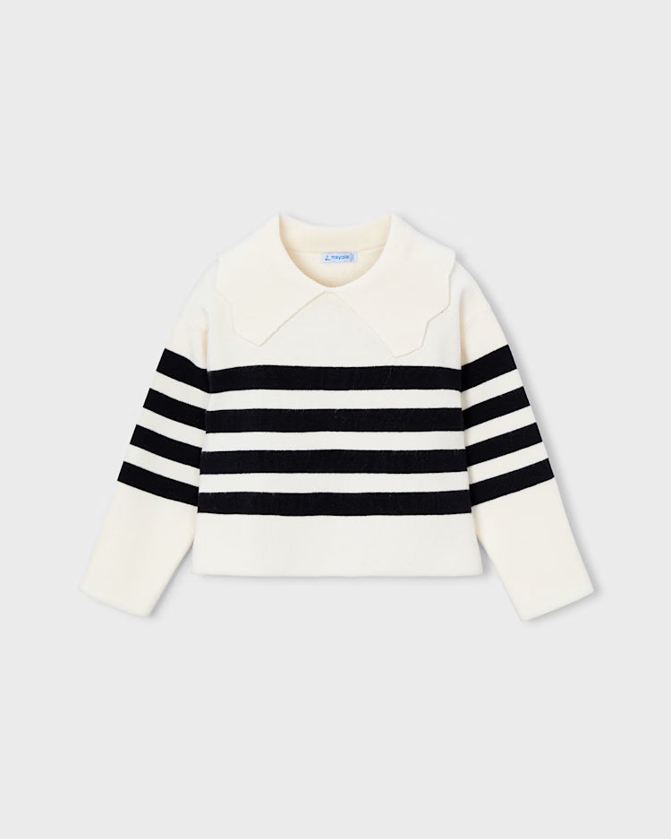 MAYORAL STRIPED SWEATER - IVORY