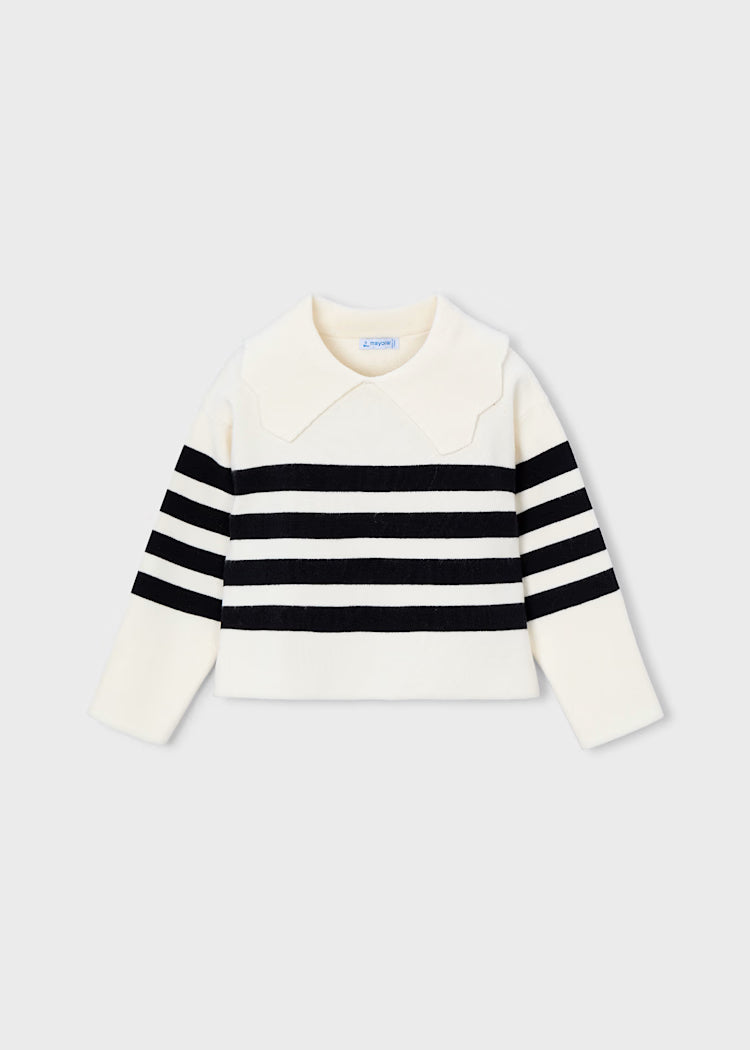 MAYORAL STRIPED SWEATER - IVORY