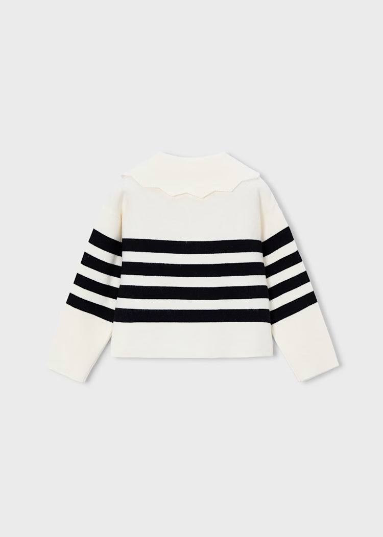 MAYORAL STRIPED SWEATER - IVORY