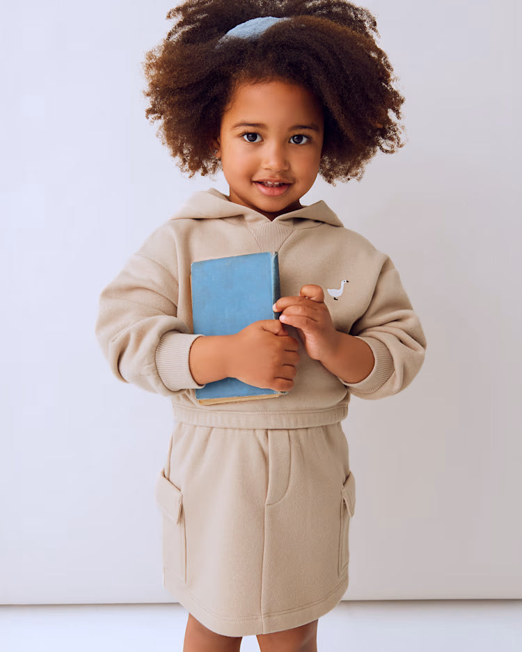 MAYORAL 2PC SWEATSHIRT + CARGO SKIRT - HAZELNUT