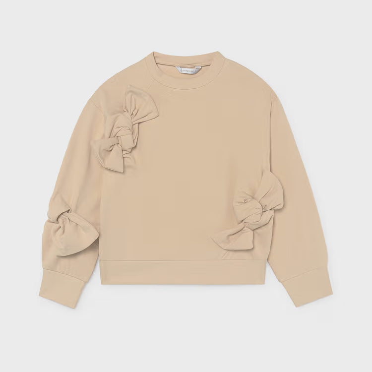 MAYORAL BOW DETAIL PULLOVER - OAT