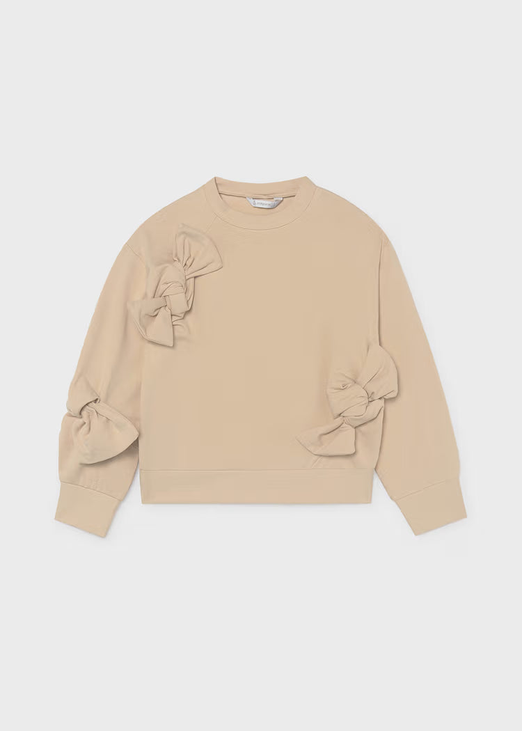 MAYORAL BOW DETAIL PULLOVER - OAT