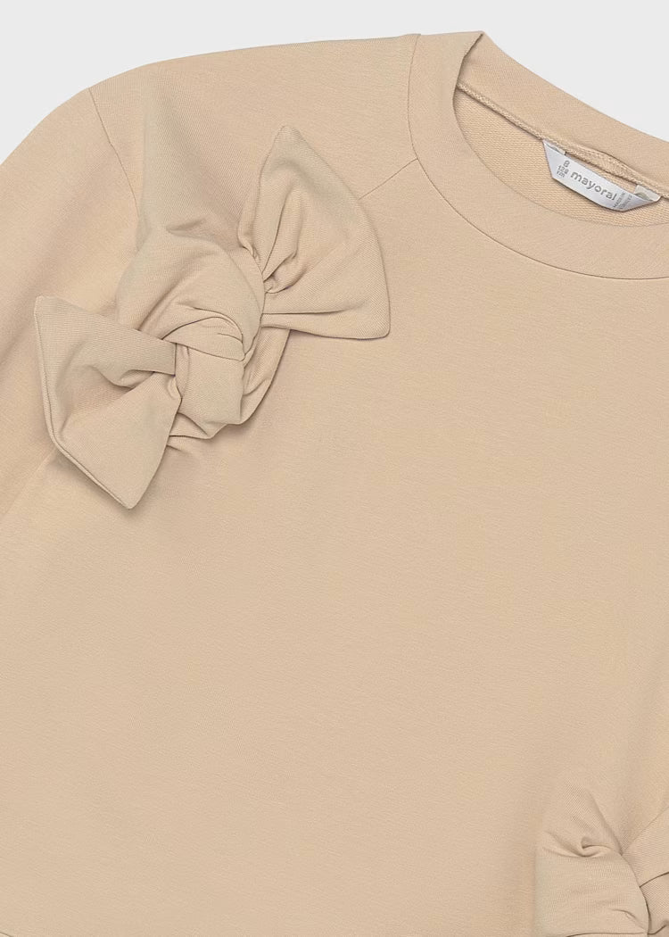 MAYORAL BOW DETAIL PULLOVER - OAT