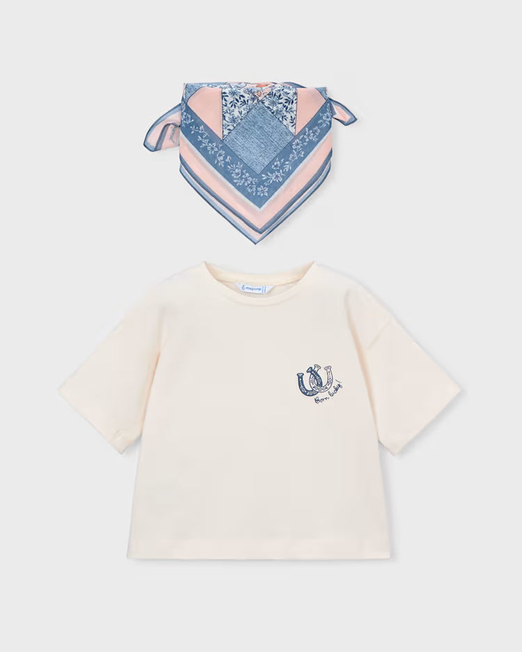 MAYORAL 2PC T SHIRT + BANDANA - SKY