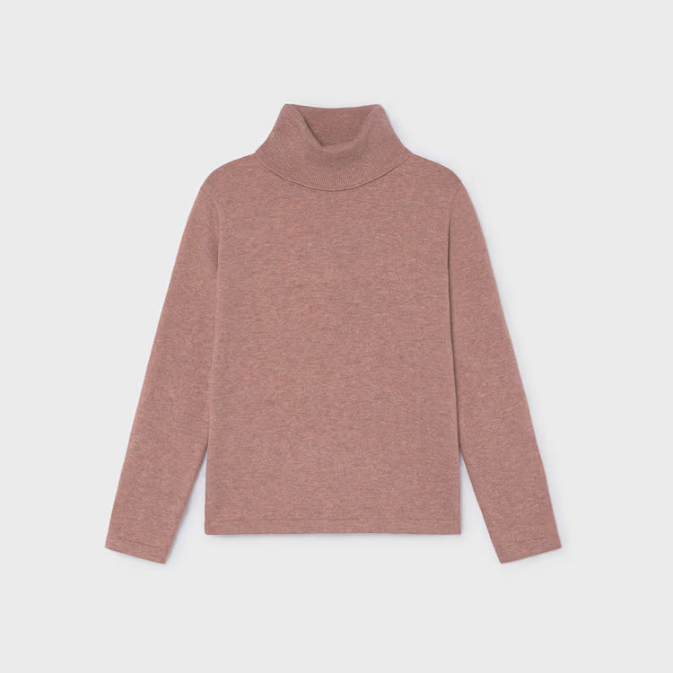 MAYORAL BASIC KNIT TURTLENECK - PINK HEATHER