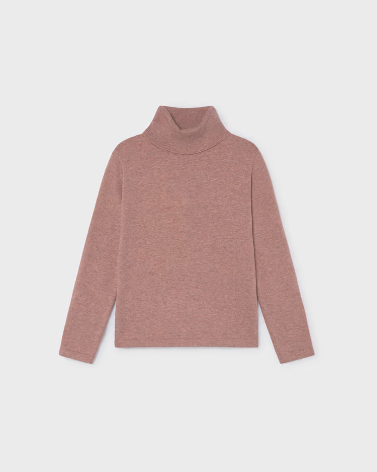 MAYORAL BASIC KNIT TURTLENECK - PINK HEATHER