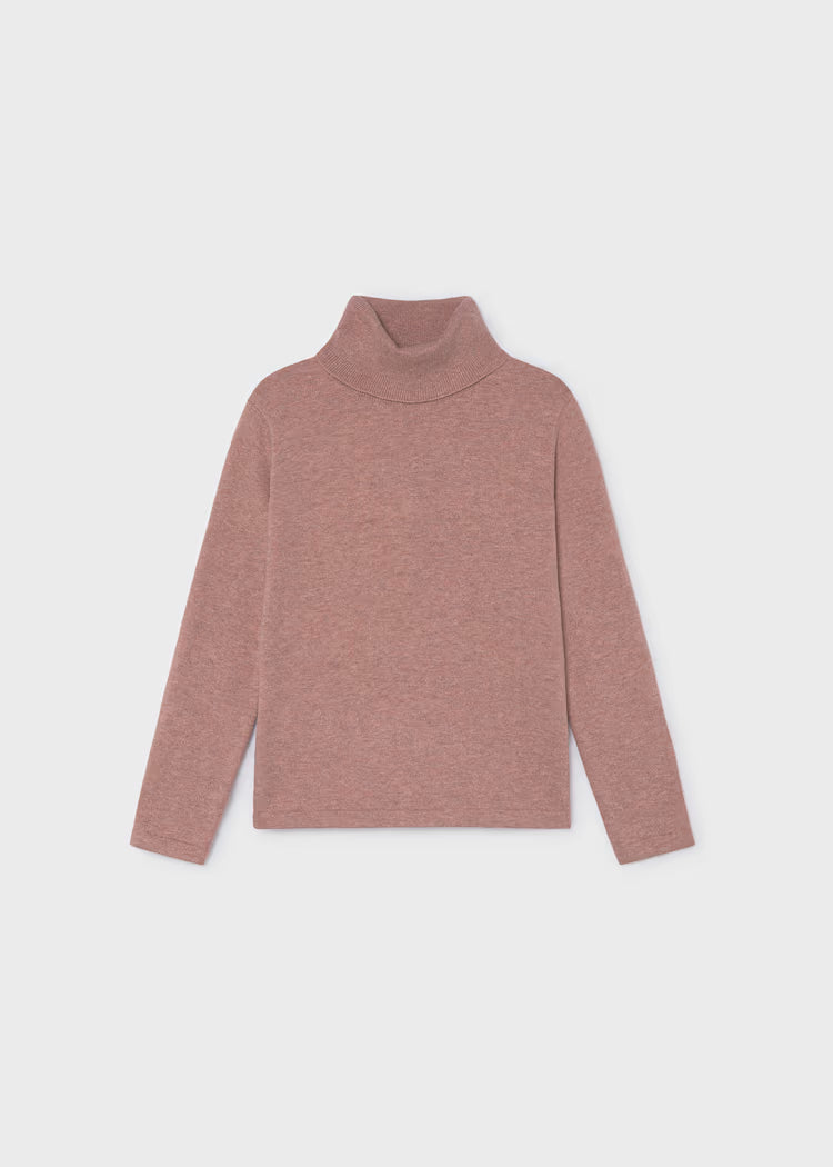 MAYORAL BASIC KNIT TURTLENECK - PINK HEATHER