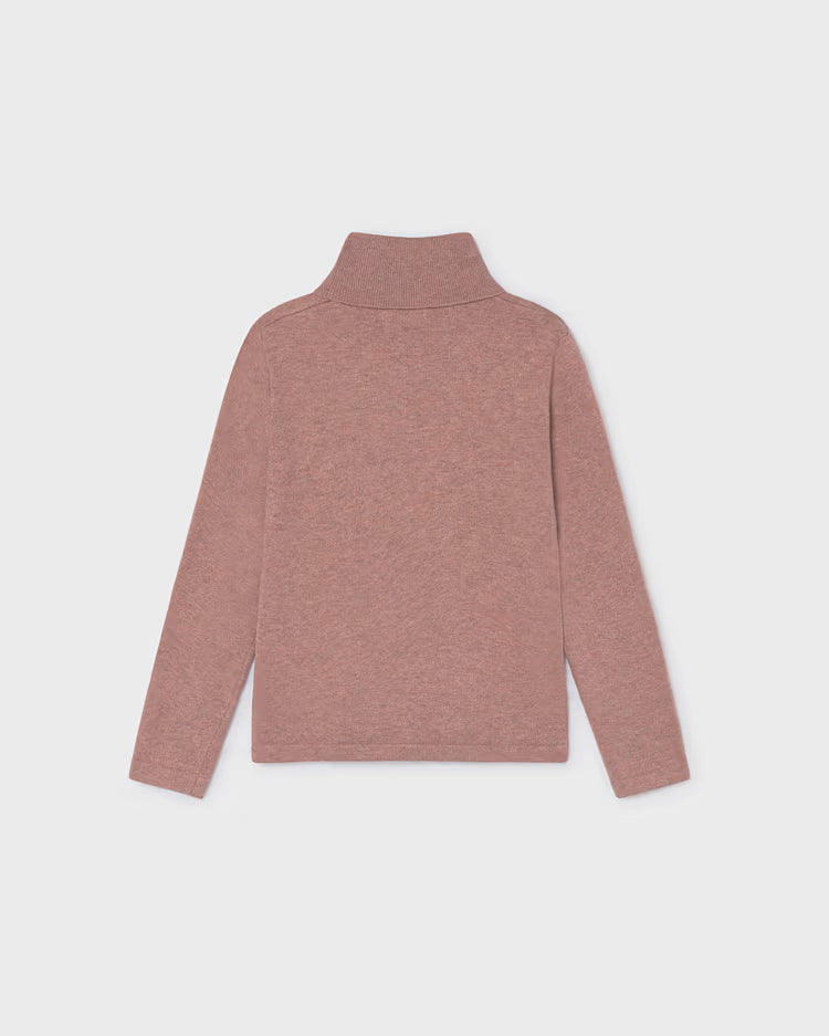 MAYORAL BASIC KNIT TURTLENECK - PINK HEATHER