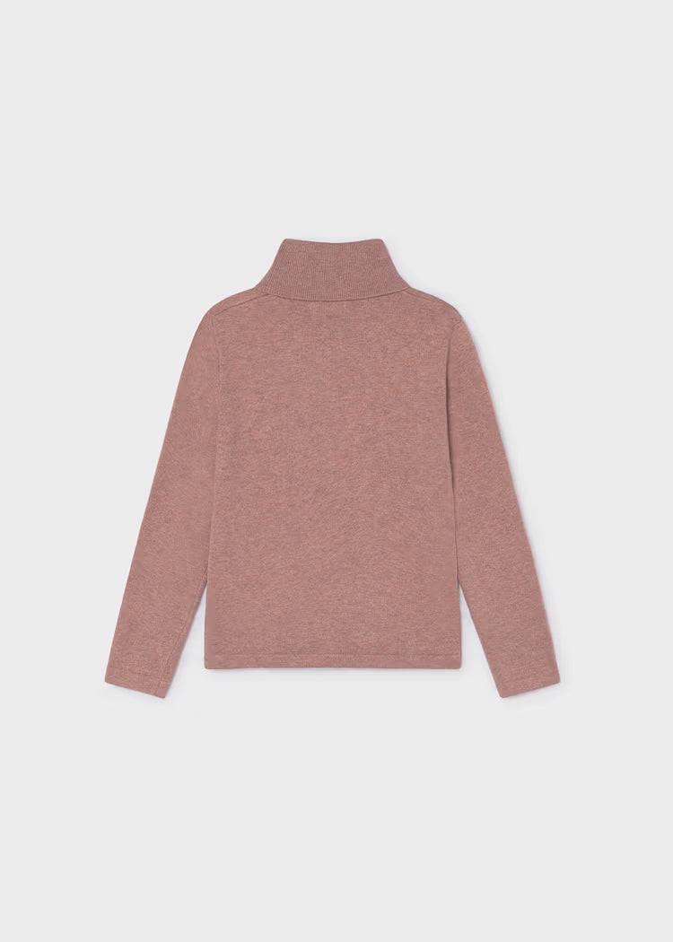 MAYORAL BASIC KNIT TURTLENECK - PINK HEATHER