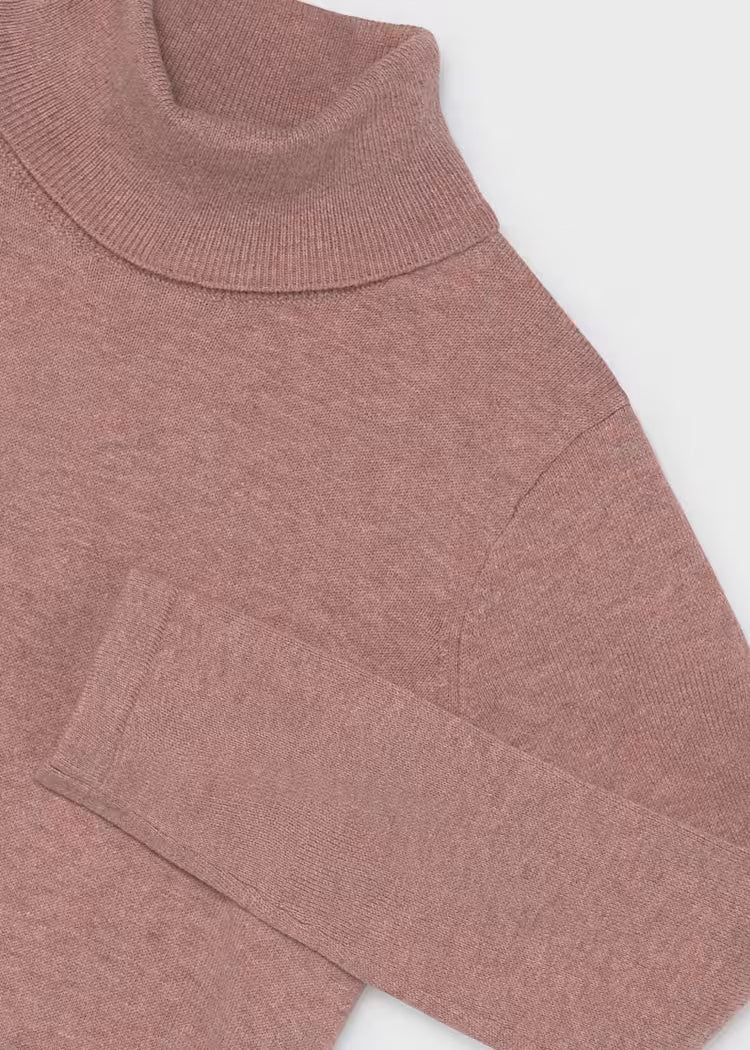 MAYORAL BASIC KNIT TURTLENECK - PINK HEATHER