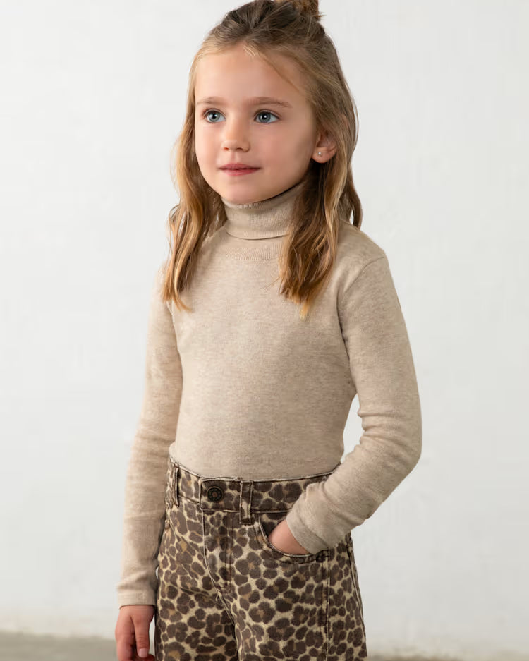 MAYORAL BASIC KNIT TURTLENECK - BEIGE