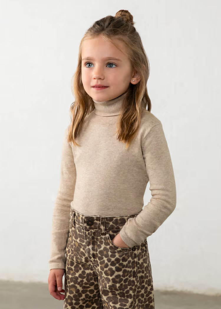 MAYORAL BASIC KNIT TURTLENECK - BEIGE