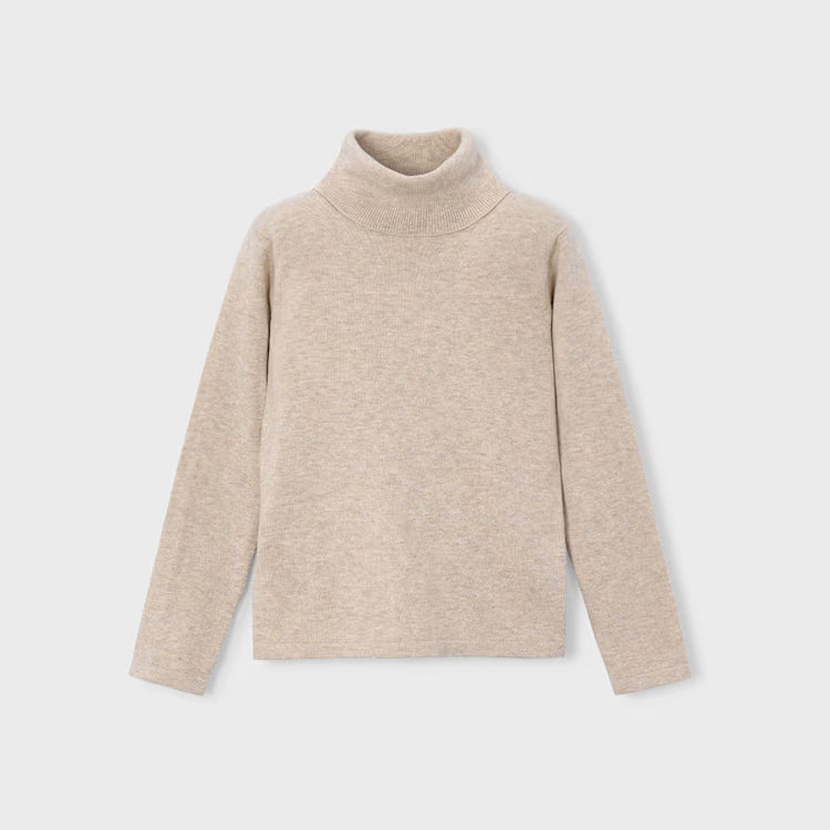 MAYORAL BASIC KNIT TURTLENECK - BEIGE