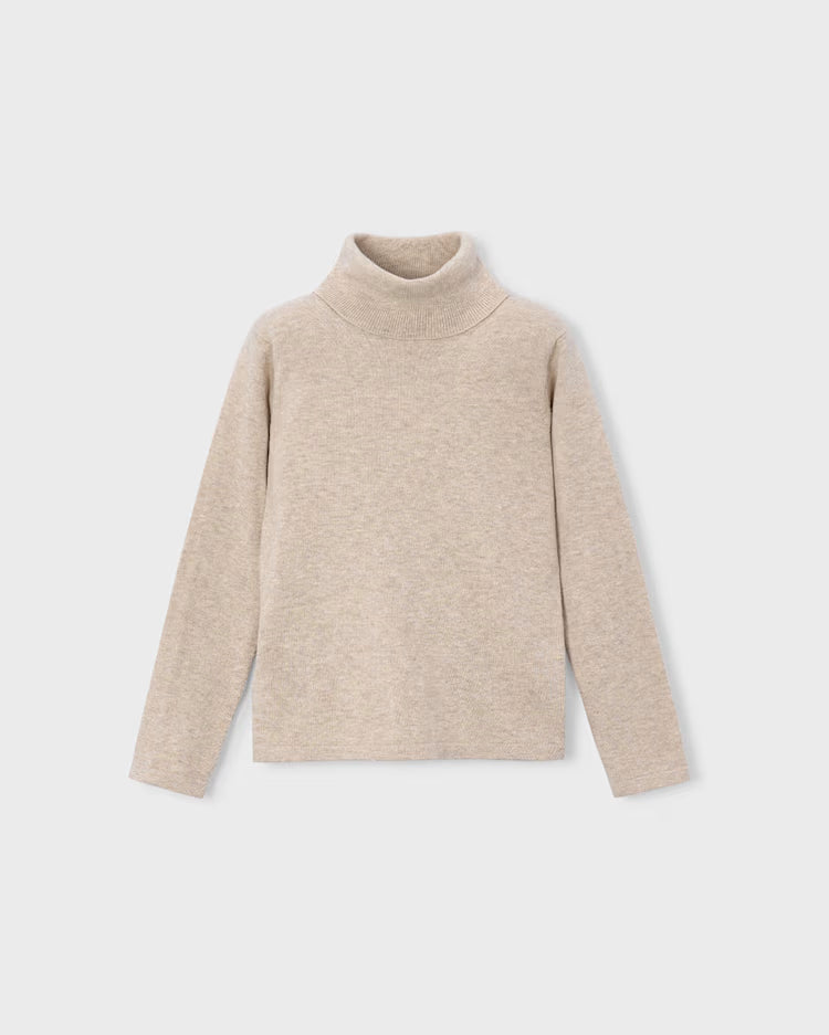 MAYORAL BASIC KNIT TURTLENECK - BEIGE