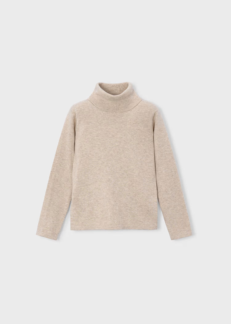 MAYORAL BASIC KNIT TURTLENECK - BEIGE