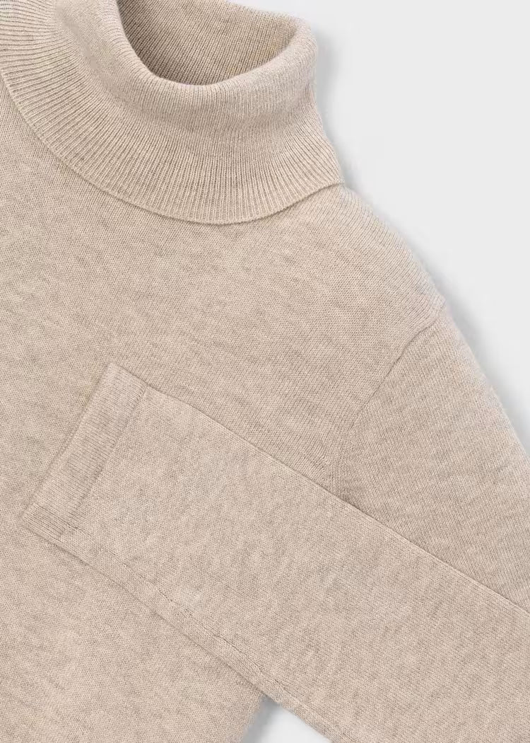 MAYORAL BASIC KNIT TURTLENECK - BEIGE