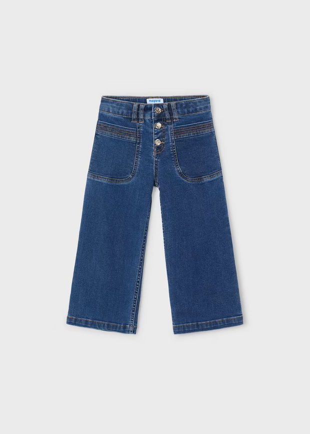 MAYORAL WIDE LEG JEANS - MEDIUM WASH