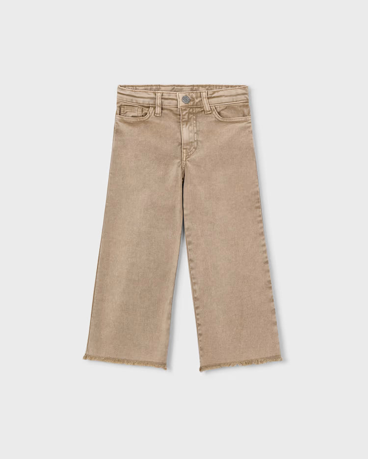 MAYORAL WIDE LEG TWILL PANTS - BEIGE